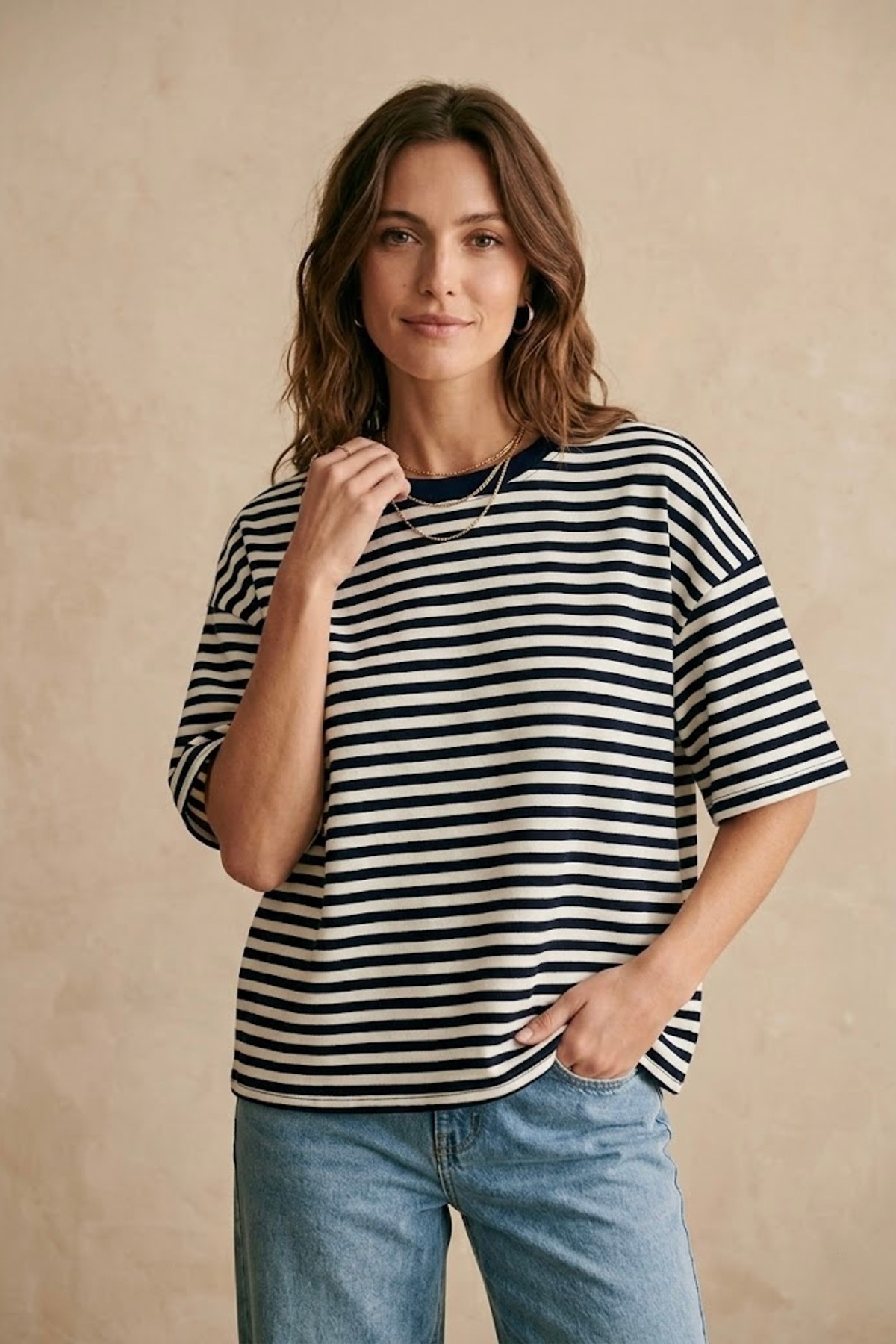 T-shirts Women Navy blue PEPOUZ PP2617-2 #c Efashion Paris