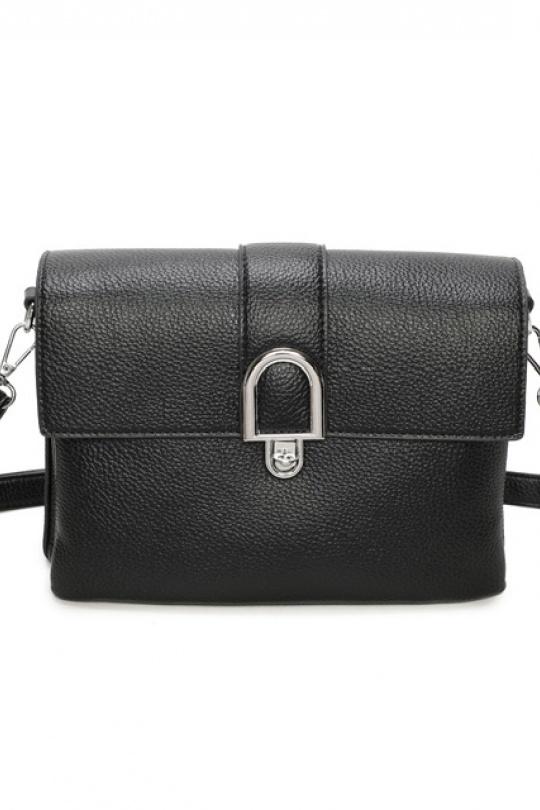 Sacs à bandoulière Maroquinerie Noir MILANO BAG L789 Efashion Paris