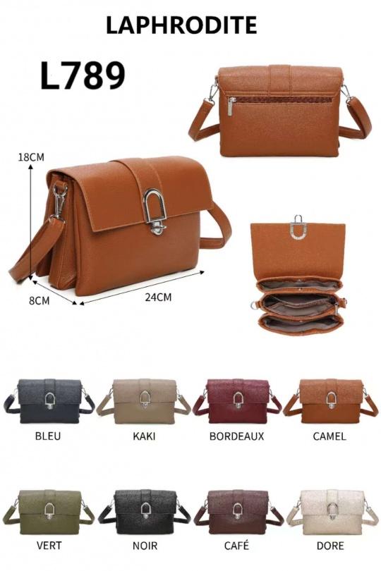 Sacs à bandoulière Maroquinerie Noir MILANO BAG L789 Efashion Paris