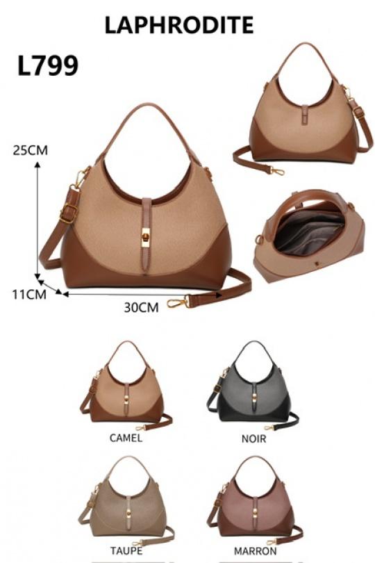 Sacs à main Maroquinerie Noir MILANO BAG L799 Efashion Paris