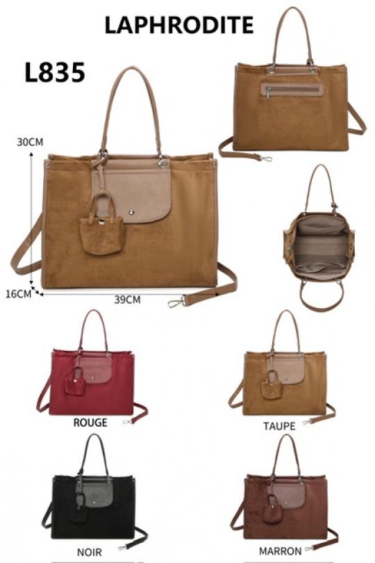 Sacs à main Maroquinerie Taupe MILANO BAG L835 Efashion Paris