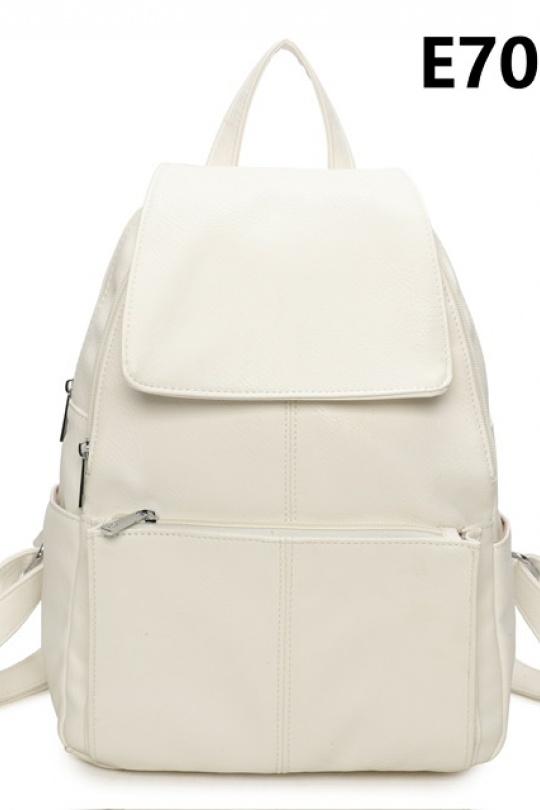 Sac à dos Maroquinerie Blanc MILANO BAG E7053 Efashion Paris