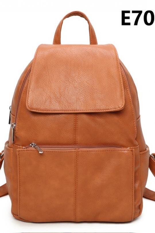 Sac à dos Maroquinerie Camel MILANO BAG E7053 Efashion Paris