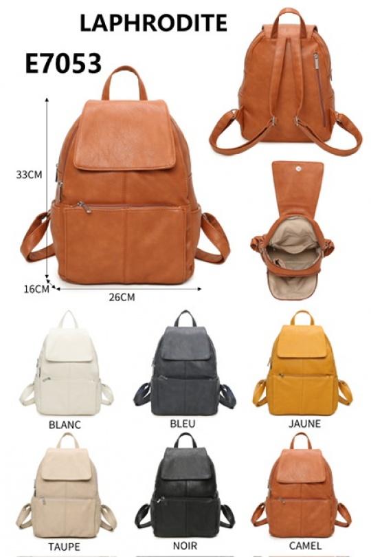 Sac à dos Maroquinerie Blanc MILANO BAG E7053 Efashion Paris