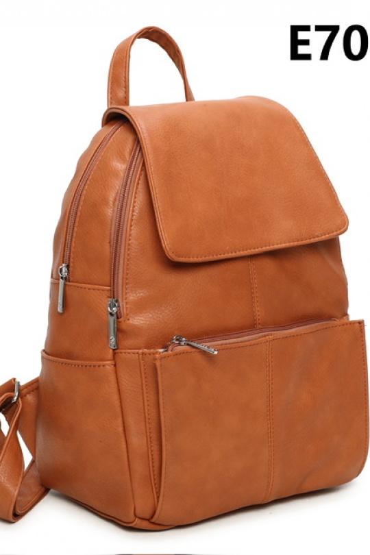 Sac à dos Maroquinerie Camel MILANO BAG E7053 Efashion Paris