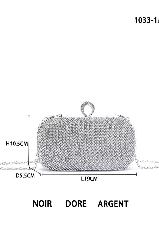 Pochettes Maroquinerie Argent MILANO BAG 1033-1 Efashion Paris