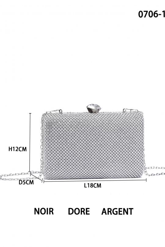 Pochettes Maroquinerie Argent MILANO BAG 0706-1 Efashion Paris