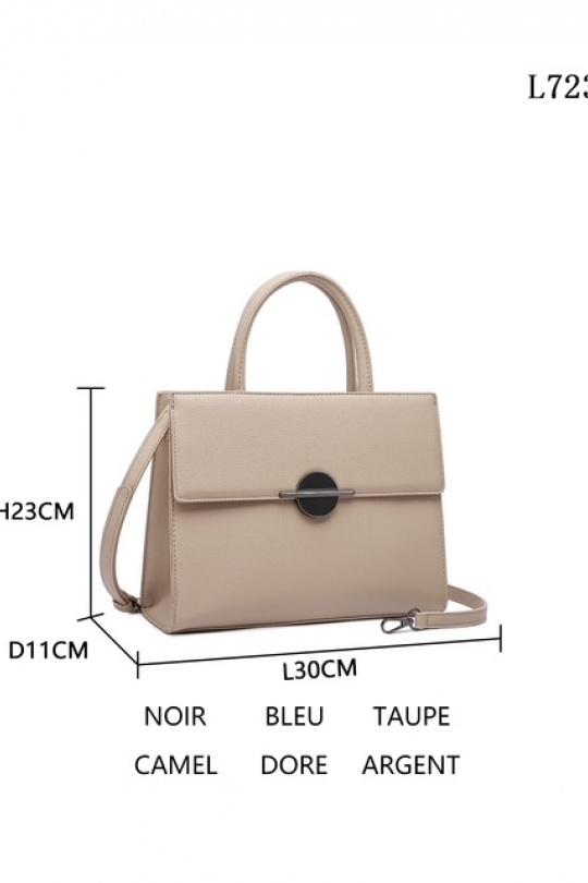 Sacs à main Maroquinerie Taupe clair MILANO BAG L723 Efashion Paris