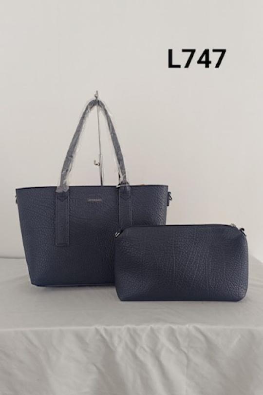 Cabas Maroquinerie Taupe clair MILANO BAG L747 Efashion Paris