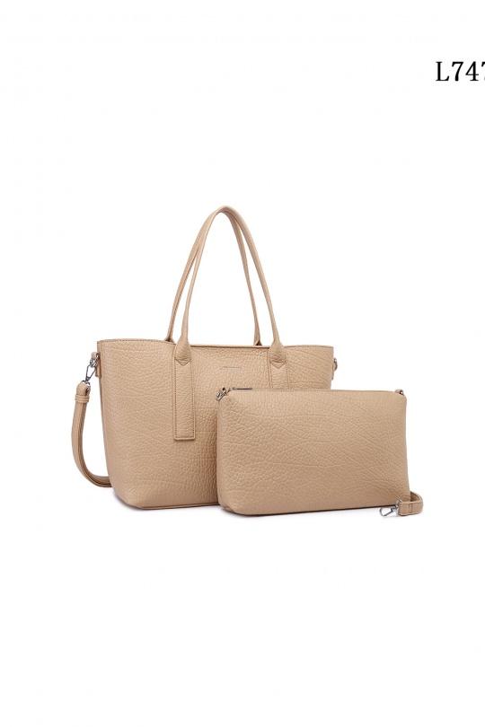 Tote bags Bags Light taupe MILANO BAG L747 Efashion Paris