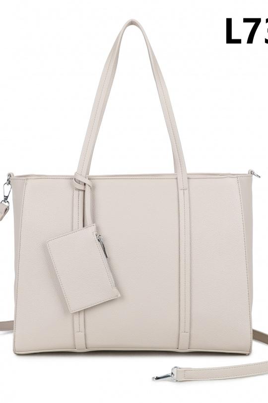 Cabas Maroquinerie Camel MILANO BAG L739 Efashion Paris