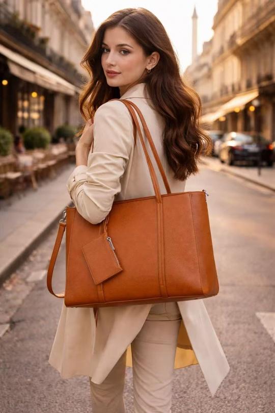 Cabas Maroquinerie Camel MILANO BAG L739 Efashion Paris