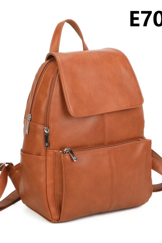 Sac à dos Maroquinerie Taupe foncé MILANO BAG 7053 Efashion Paris