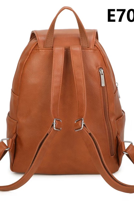 Sac à dos Maroquinerie Taupe foncé MILANO BAG 7053 Efashion Paris