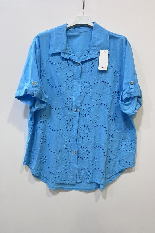 Chemises Femme Cyan CHEN MODE 1007 Efashion Paris