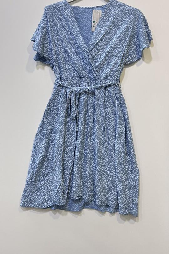 Robes mi-longues Femme Bleu clair CHEN MODE 1803 Efashion Paris