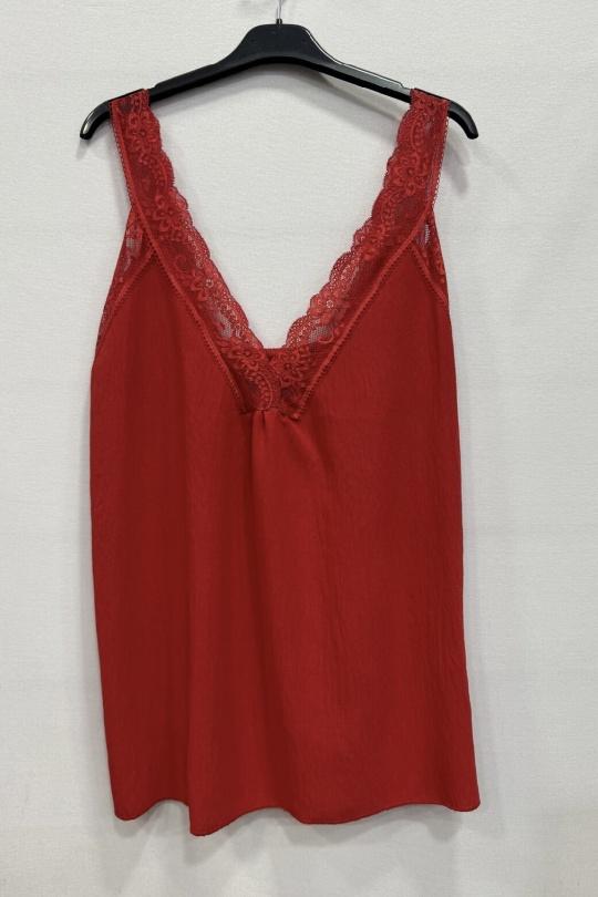 Camisetas sin mangas Mujer Red CHEN MODE 978 Efashion Paris