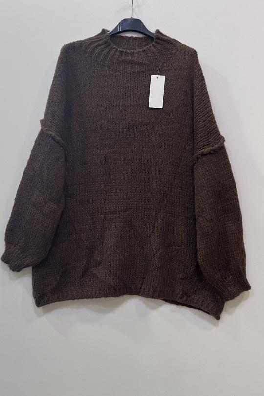 Jerséis Mujer Brown CHEN MODE 445 Efashion Paris