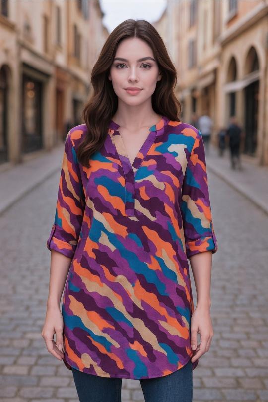 Blouses Femme Orange CHEN MODE 59 Efashion Paris