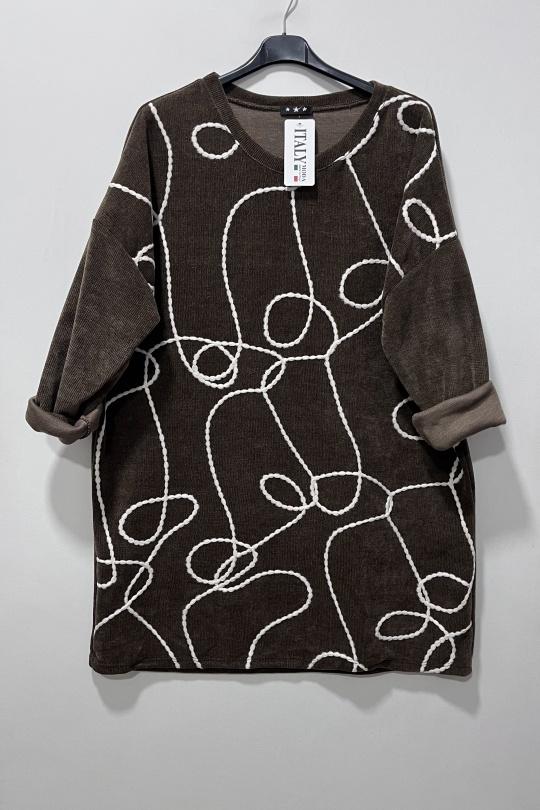 Midi dresses Women Brown CHEN MODE 258 Efashion Paris