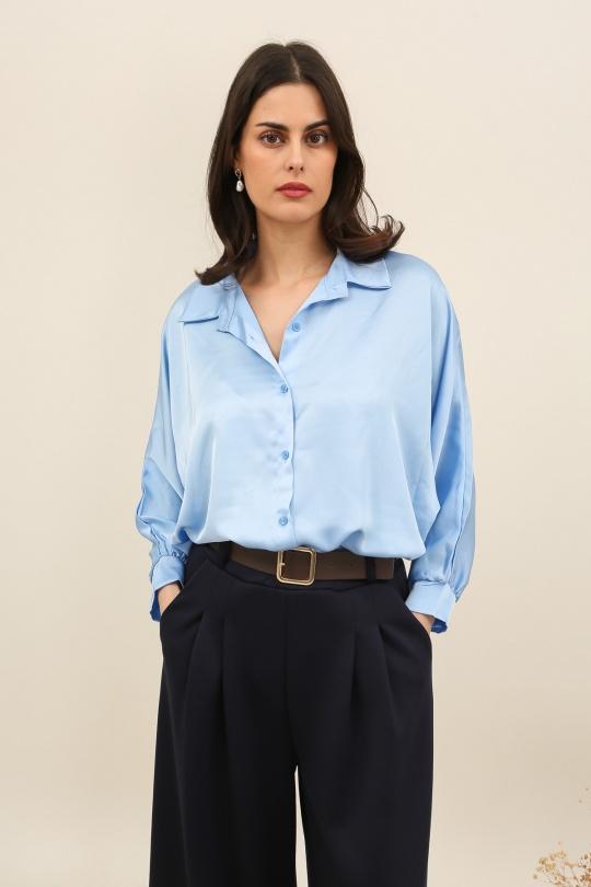 Shirts Women Marine blue CHEN MODE 80308-1 Efashion Paris