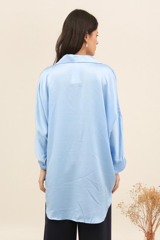 Shirts Women Marine blue CHEN MODE 80308-1 Efashion Paris