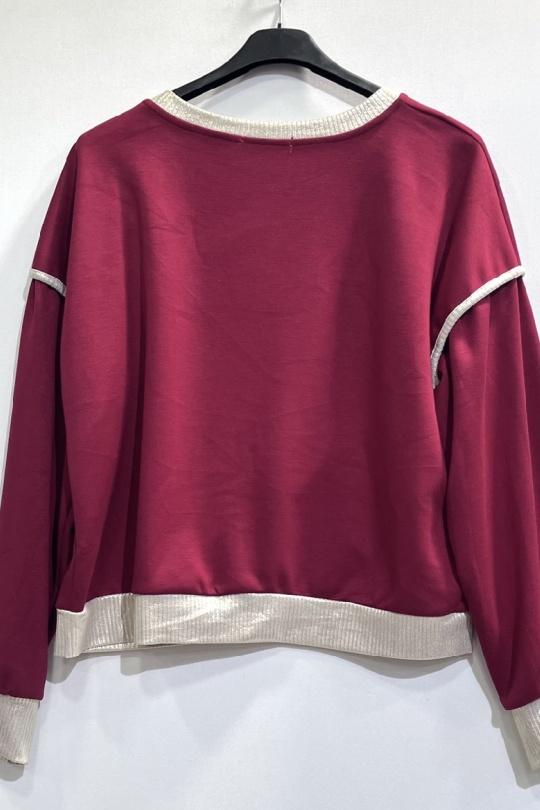 Tops Femme Rouge foncé CHEN MODE 25311 Efashion Paris