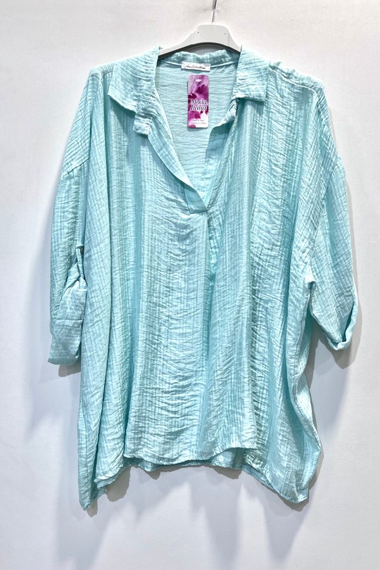 Blouses Femme Turquoise CHEN MODE 6868 Efashion Paris