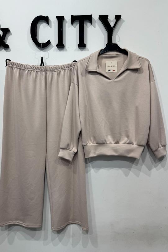 Ensembles Femme Beige hk&city 181045 Efashion Paris