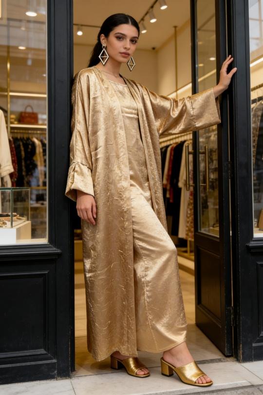 Abaya Femme Beige hk&city 18A1002/1028 Efashion Paris