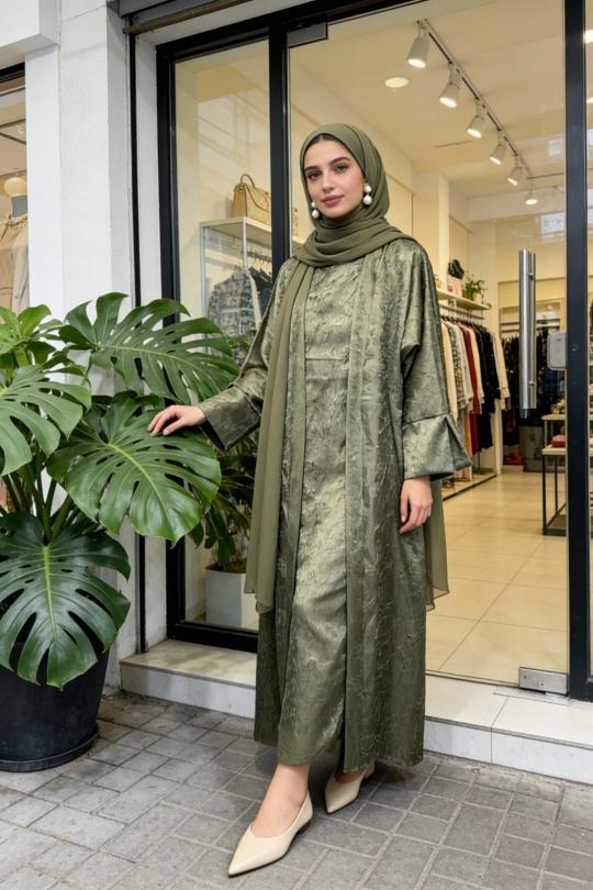 Abaya Femme Beige hk&city 18A1002/1028 Efashion Paris