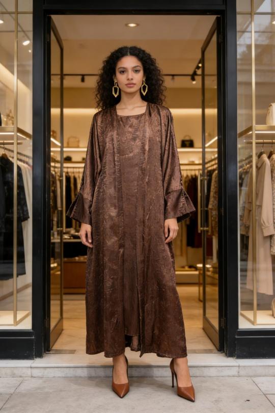 Abaya Femme Beige hk&city 18A1002/1028 Efashion Paris