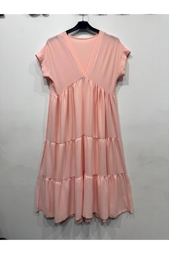 Robes mi-longues Femme Rose hk&city 18711 Efashion Paris