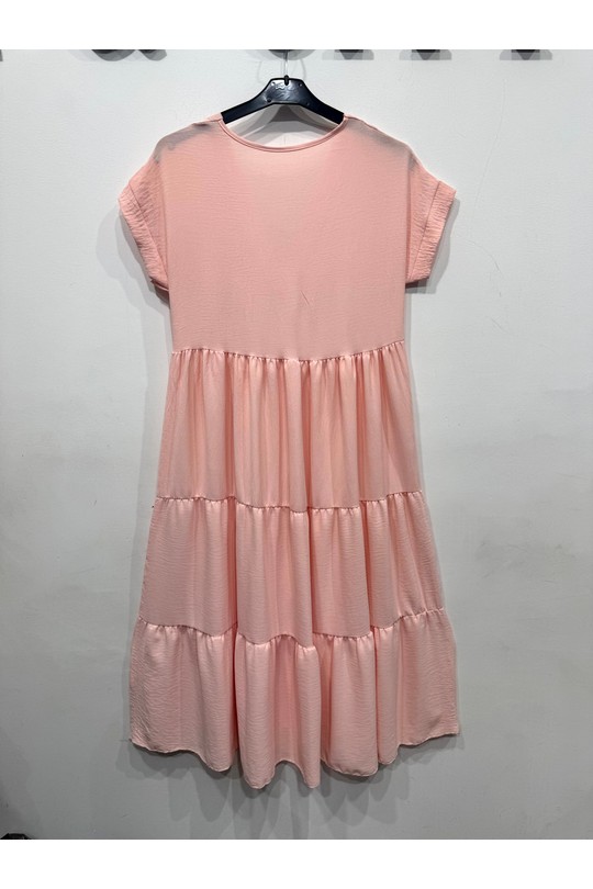 Robes mi-longues Femme Rose hk&city 18711 Efashion Paris