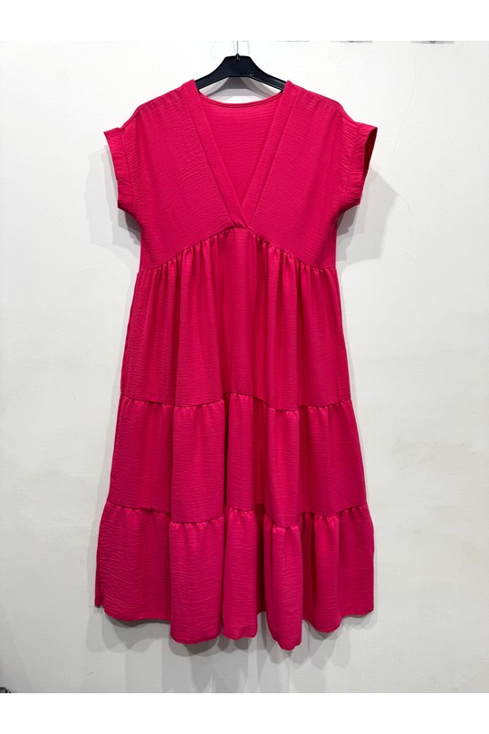 Robes mi-longues Femme Rose hk&city 18711 Efashion Paris