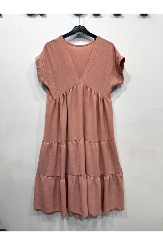 Robes mi-longues Femme Rose hk&city 18711 Efashion Paris