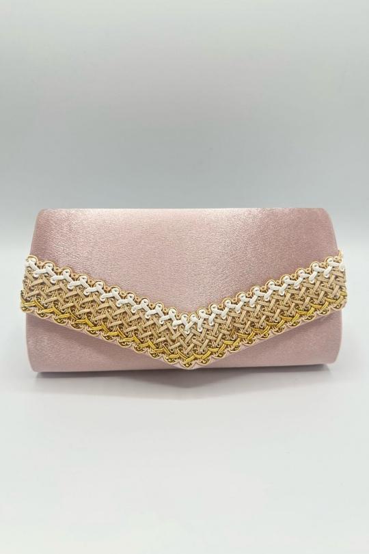 Pochettes Maroquinerie Rose KL 3456 Efashion Paris