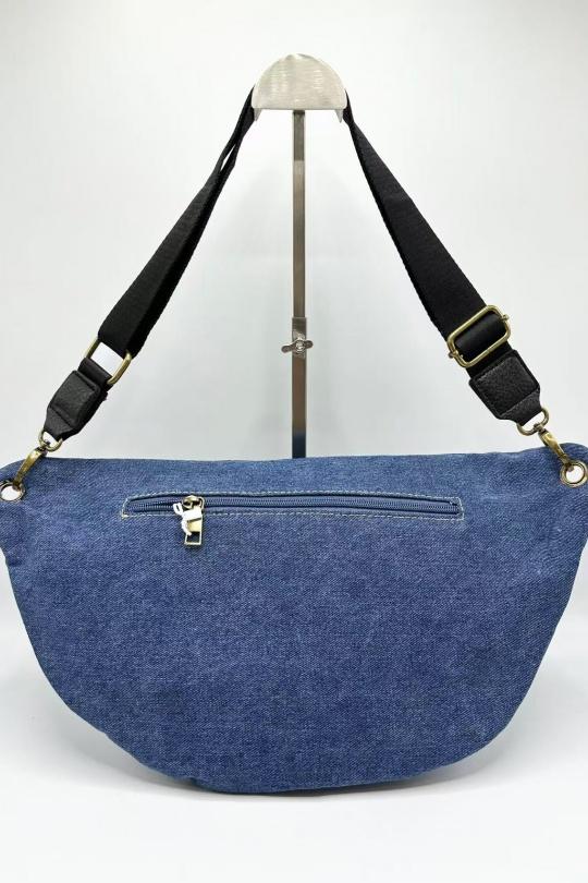 Sacs bananes Maroquinerie Bleu jean KL J026 Efashion Paris