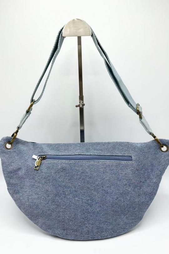 Sacs bananes Maroquinerie Bleu jean KL J026 Efashion Paris