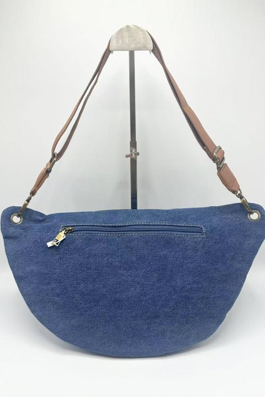Sacs bananes Maroquinerie Bleu jean KL J026 Efashion Paris