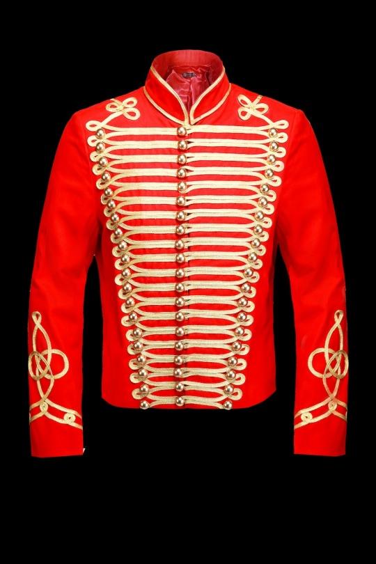 Jackets Men Red pentagramme M080072 ROUGE Efashion Paris