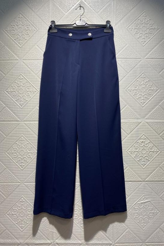 Trousers Women Navy blue Genese P016 Efashion Paris