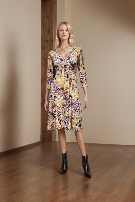 Vestidos cortos Mujer Orange Genese 1851KM-61 Efashion Paris
