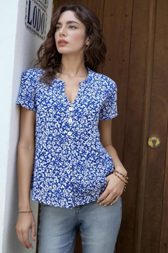 Blusones Mujer Royale blue Genese 1129MC-54 Efashion Paris