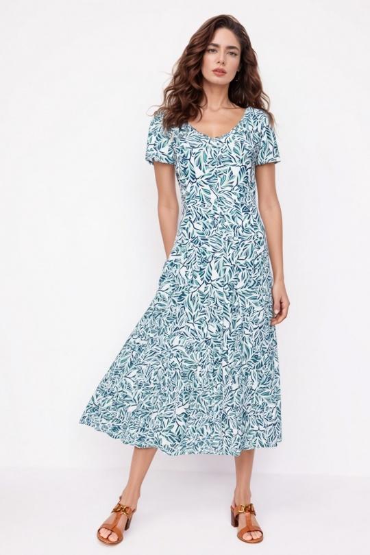 Vestidos a media pierna Mujer Blue Genese 1673LMC-213 Efashion Paris