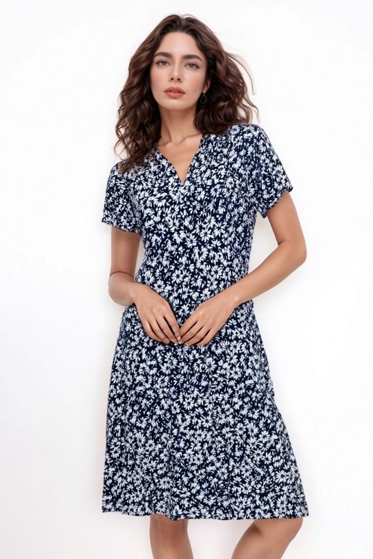 Robes courtes Femme Marine Genese 1857MC-29 Efashion Paris