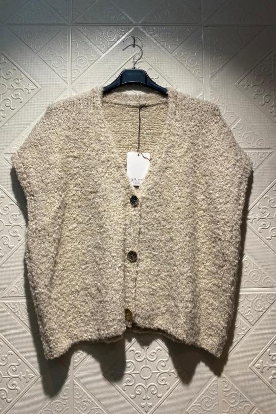 Cárdigans Mujer Beige Genese 90265 Efashion Paris