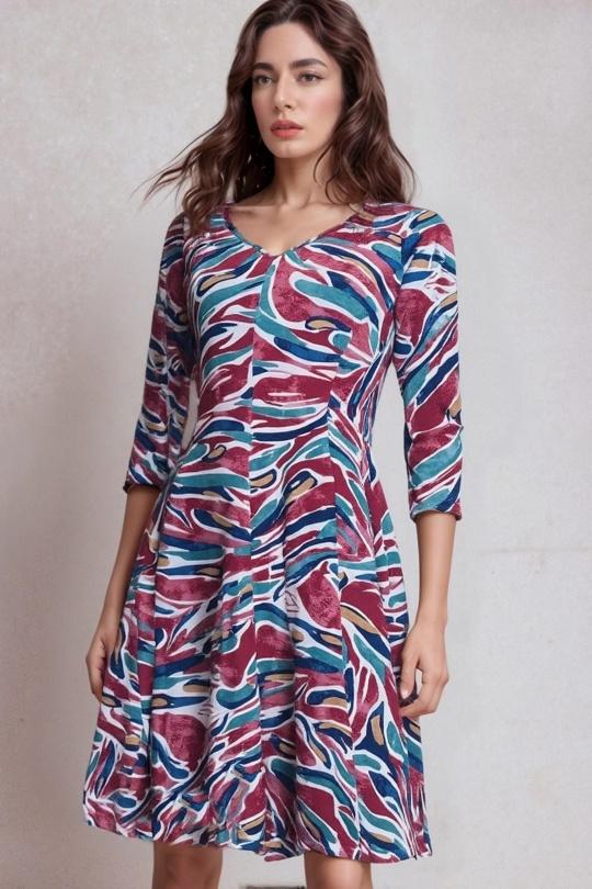 Short dresses Women Fushia Genese 1851KM-65 Efashion Paris