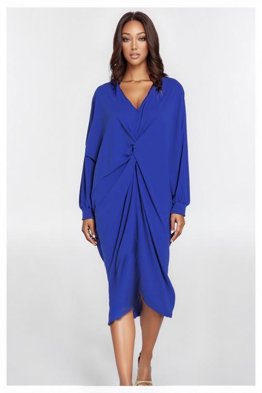 Robes mi-longues Femme Bleu royal Joy's 1892-UNI Efashion Paris