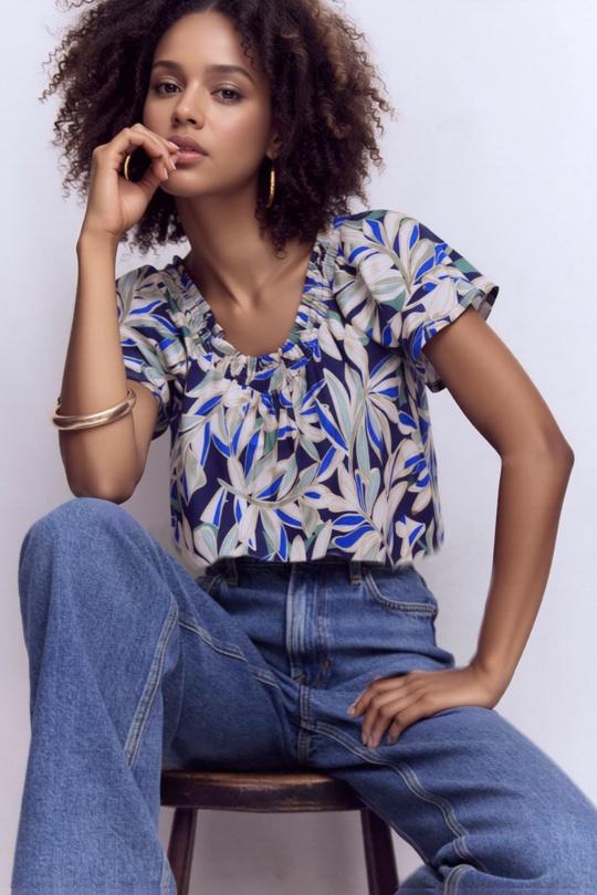 Top Donna Navy blue Joy's 1146-6 Efashion Paris